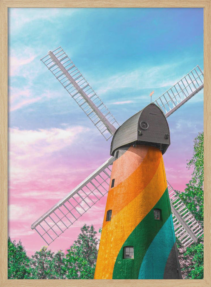 Brixton Wind Mill - Stretched Canvas, Poster or Fine Art Print I Heart Wall Art