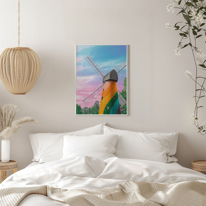 Brixton Wind Mill - Stretched Canvas, Poster or Fine Art Print I Heart Wall Art
