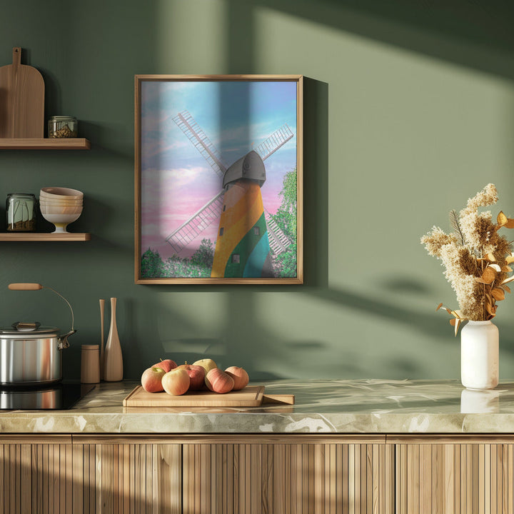 Brixton Wind Mill - Stretched Canvas, Poster or Fine Art Print I Heart Wall Art