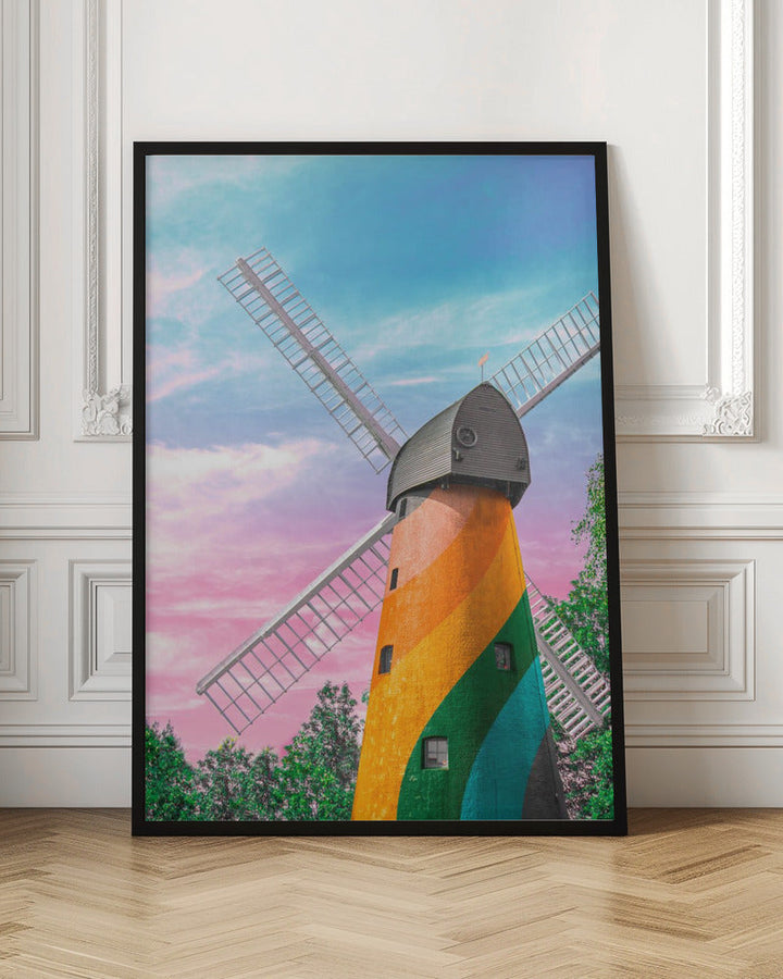 Brixton Wind Mill - Stretched Canvas, Poster or Fine Art Print I Heart Wall Art