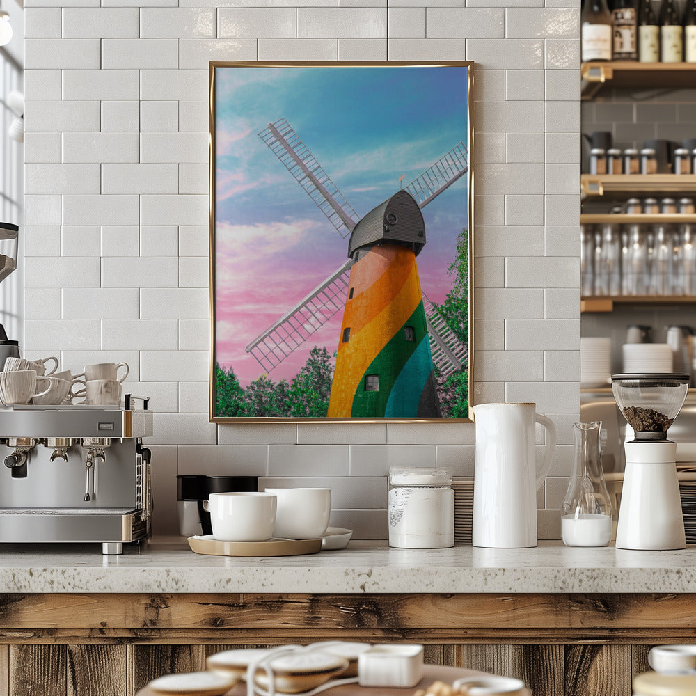 Brixton Wind Mill - Stretched Canvas, Poster or Fine Art Print I Heart Wall Art