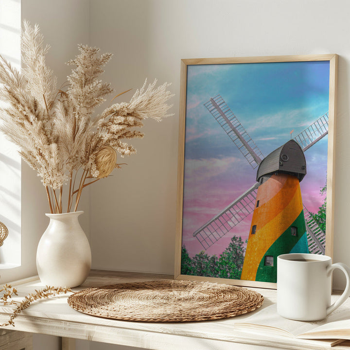 Brixton Wind Mill - Stretched Canvas, Poster or Fine Art Print I Heart Wall Art