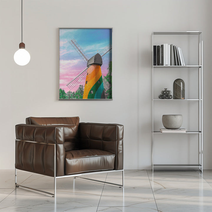 Brixton Wind Mill - Stretched Canvas, Poster or Fine Art Print I Heart Wall Art