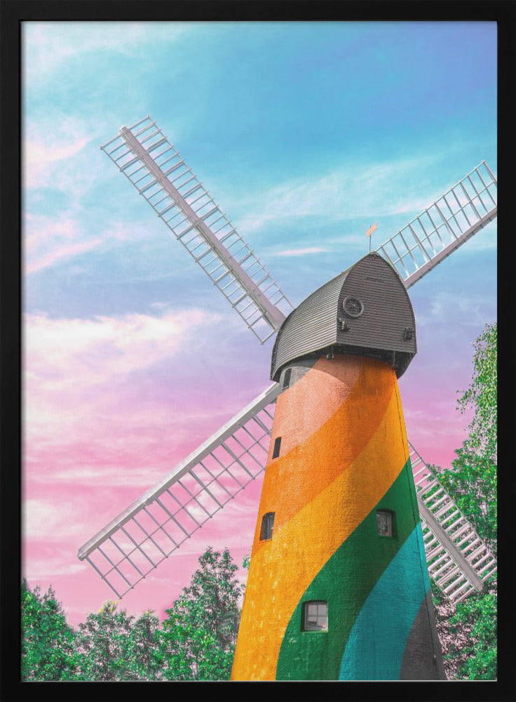 Brixton Wind Mill - Stretched Canvas, Poster or Fine Art Print I Heart Wall Art