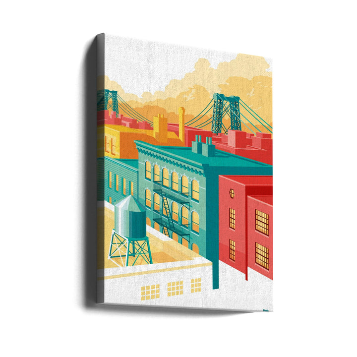 Brooklyn Williamsburg NYC - Stretched Canvas, Poster or Fine Art Print I Heart Wall Art