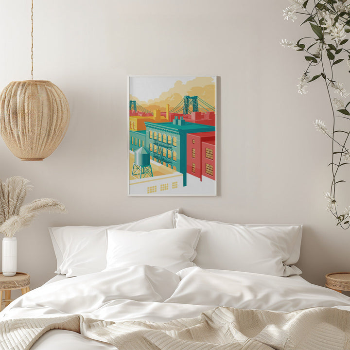Brooklyn Williamsburg NYC - Stretched Canvas, Poster or Fine Art Print I Heart Wall Art