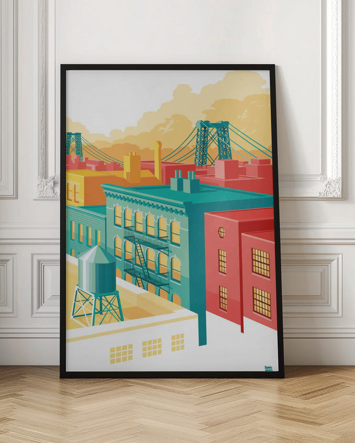 Brooklyn Williamsburg NYC - Stretched Canvas, Poster or Fine Art Print I Heart Wall Art