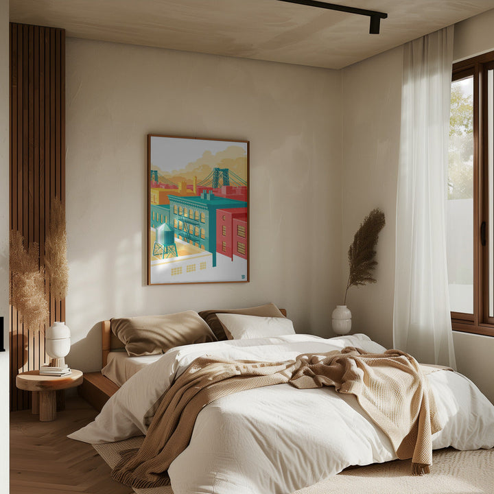 Brooklyn Williamsburg NYC - Stretched Canvas, Poster or Fine Art Print I Heart Wall Art