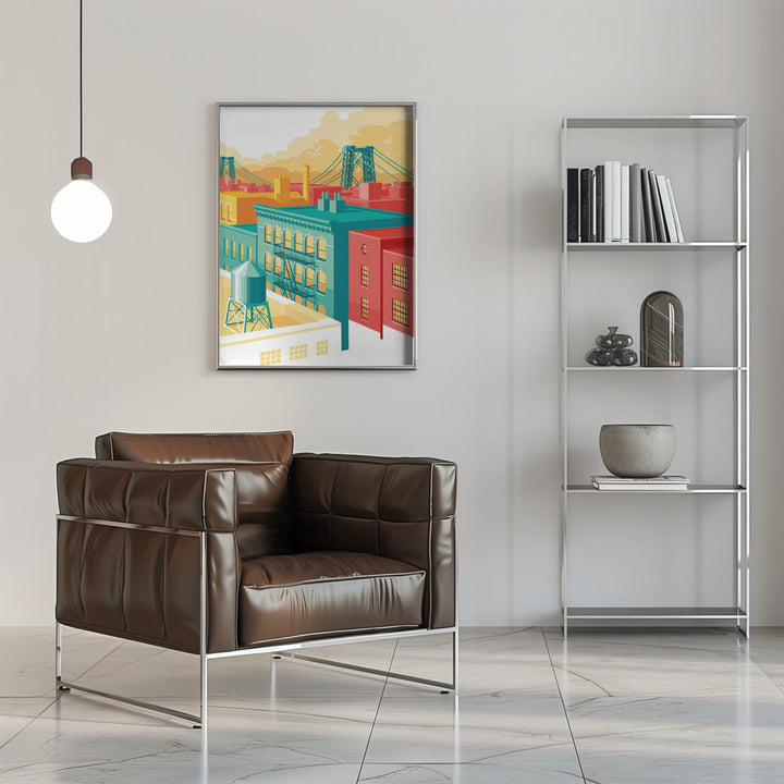 Brooklyn Williamsburg NYC - Stretched Canvas, Poster or Fine Art Print I Heart Wall Art