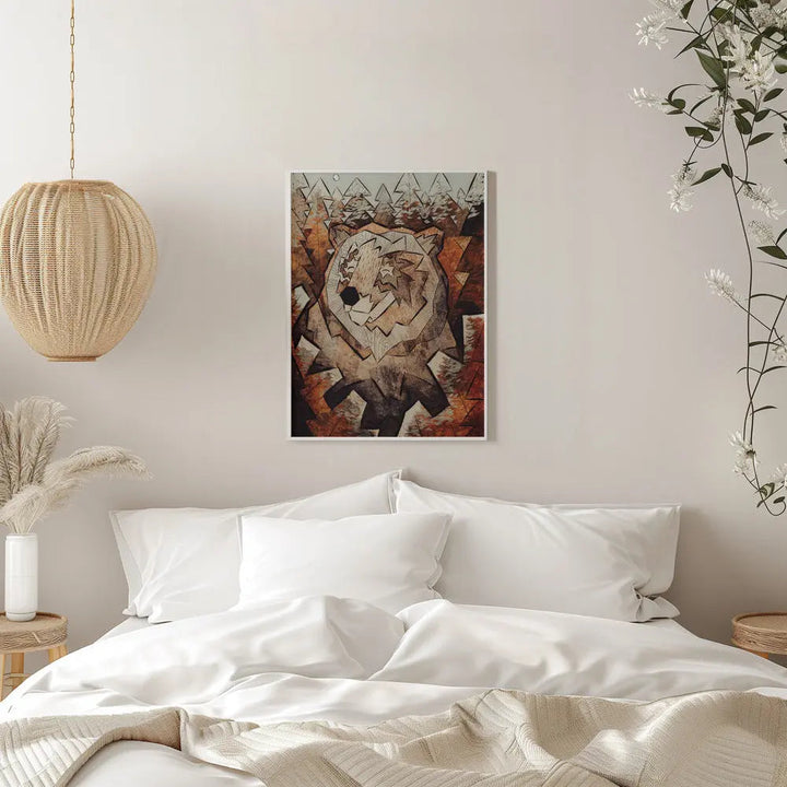Brown Forest Bear - Stretched Canvas, Poster or Fine Art Print I Heart Wall Art