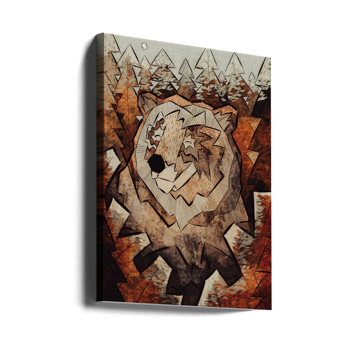 Brown Forest Bear - Stretched Canvas, Poster or Fine Art Print I Heart Wall Art