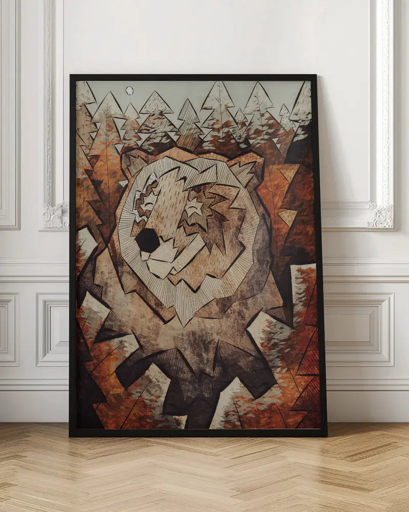 Brown Forest Bear - Stretched Canvas, Poster or Fine Art Print I Heart Wall Art