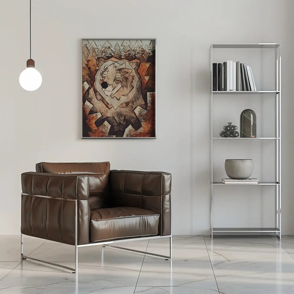 Brown Forest Bear - Stretched Canvas, Poster or Fine Art Print I Heart Wall Art