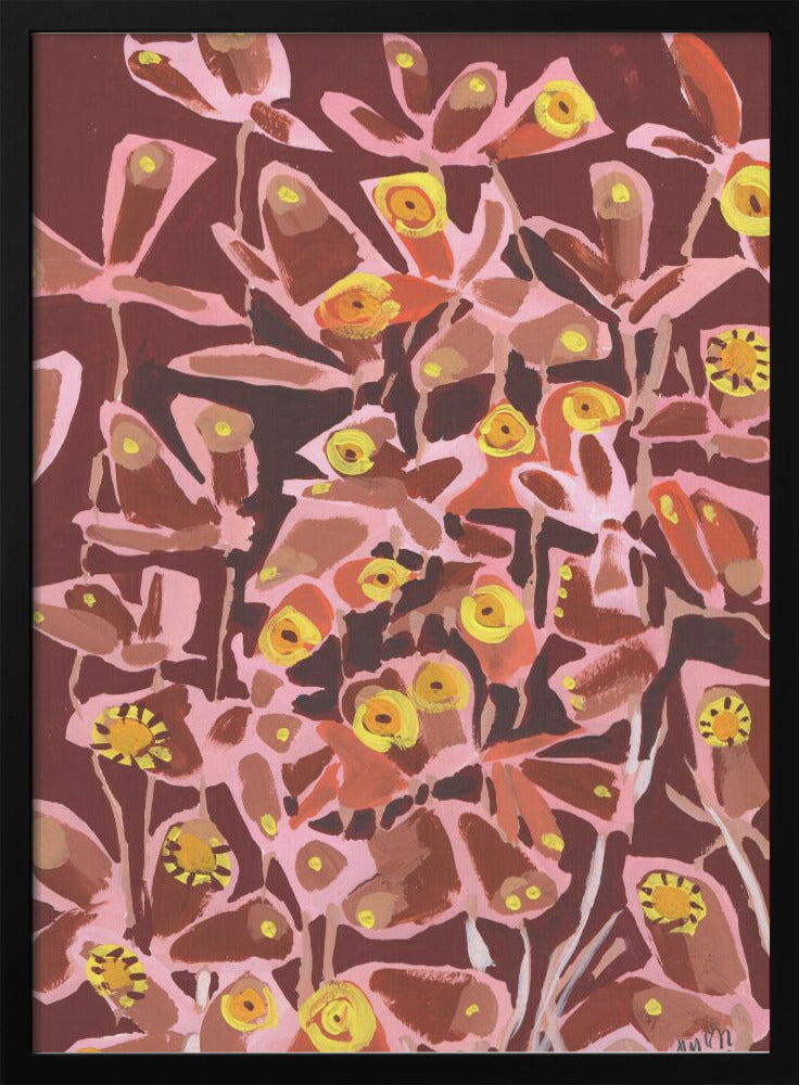 Brown Retro Butterflies - Stretched Canvas, Poster or Fine Art Print I Heart Wall Art