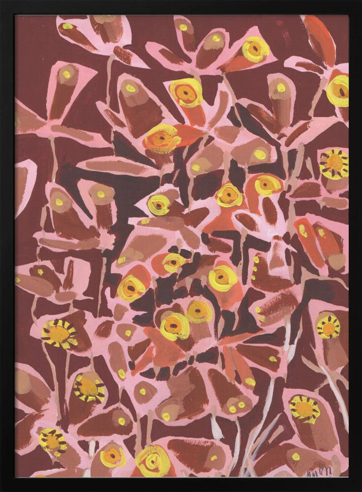 Brown Retro Butterflies - Stretched Canvas, Poster or Fine Art Print I Heart Wall Art
