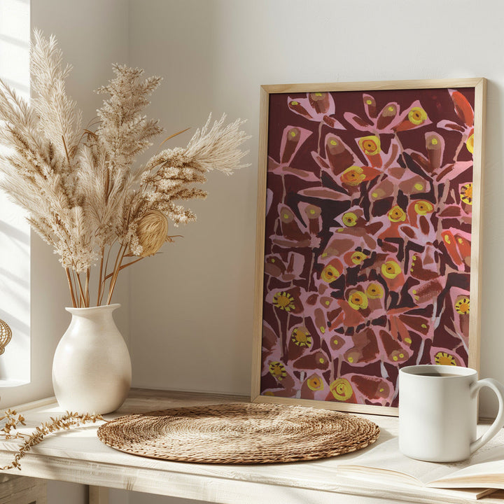 Brown Retro Butterflies - Stretched Canvas, Poster or Fine Art Print I Heart Wall Art