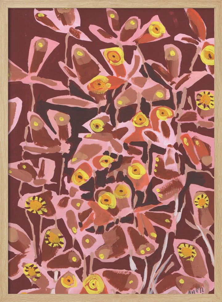 Brown Retro Butterflies - Stretched Canvas, Poster or Fine Art Print I Heart Wall Art