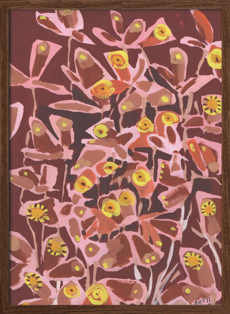 Brown Retro Butterflies - Stretched Canvas, Poster or Fine Art Print I Heart Wall Art