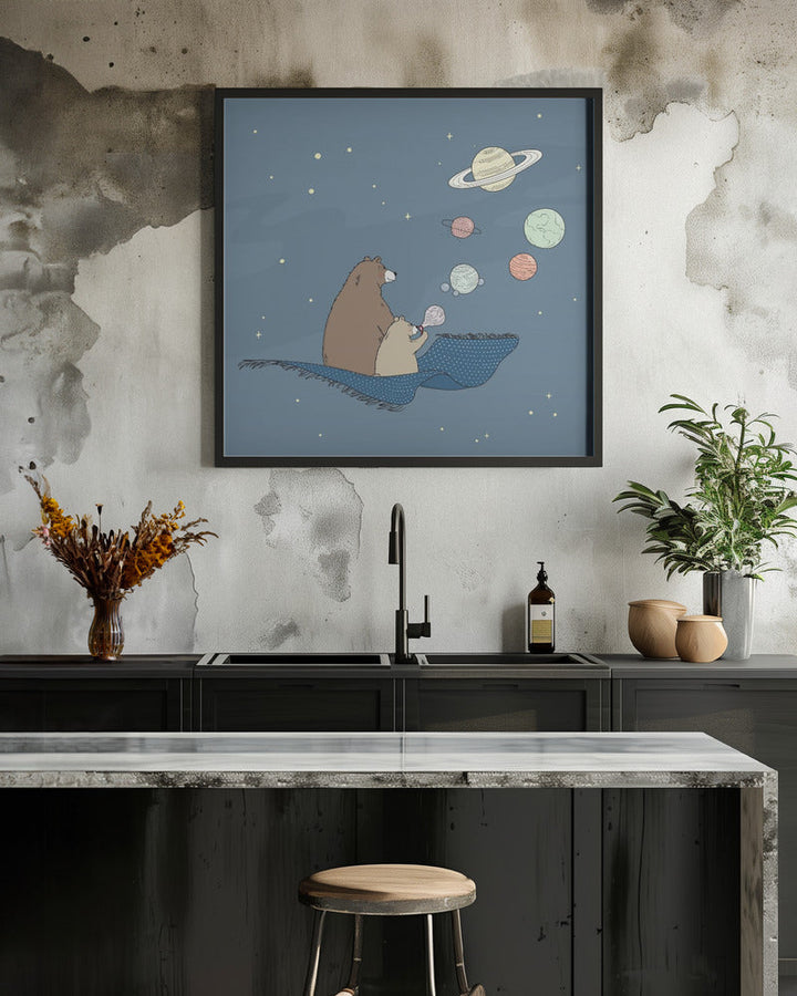 Bubbles - Square Stretched Canvas, Poster or Fine Art Print I Heart Wall Art