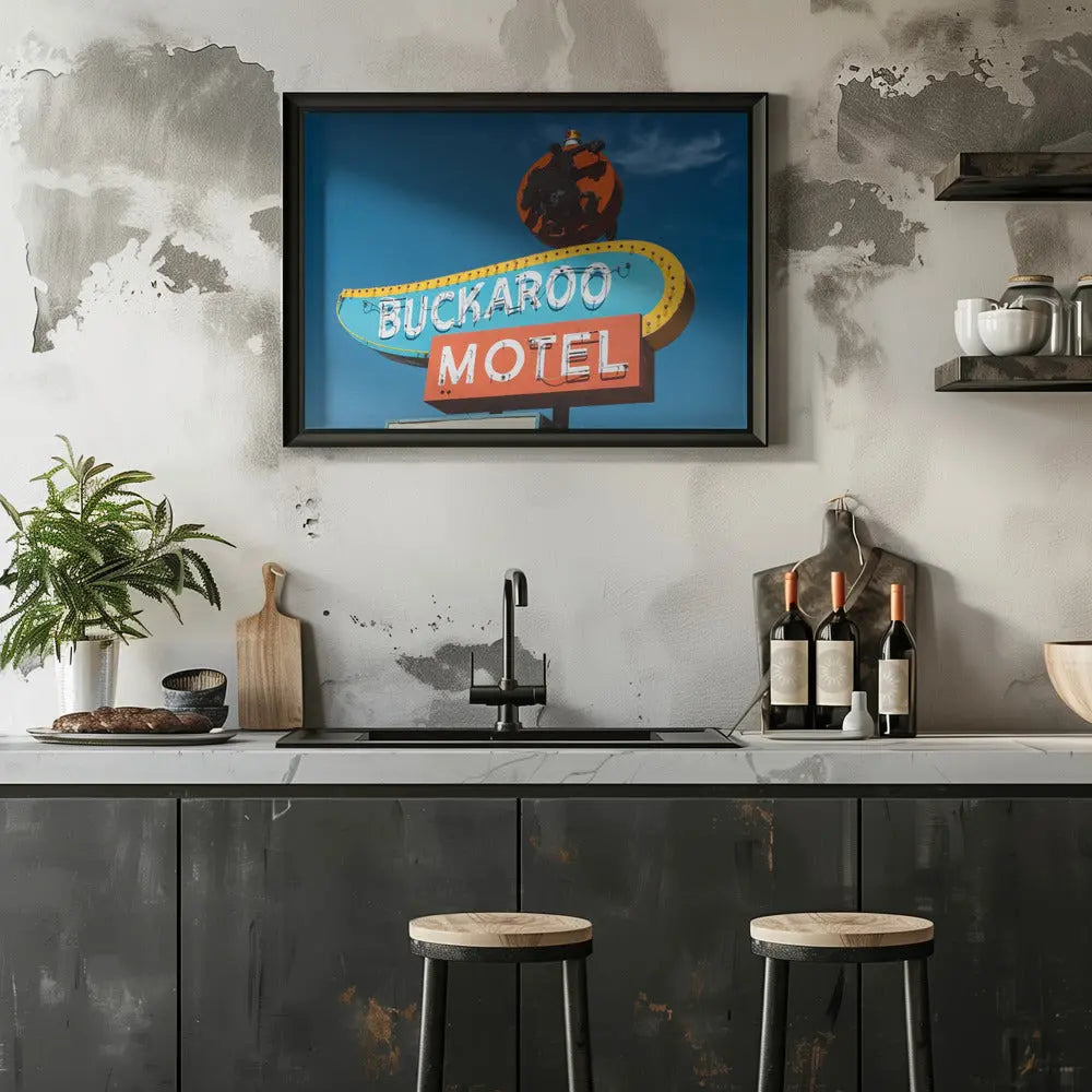 Buckaroo Motel - Stretched Canvas, Poster or Fine Art Print I Heart Wall Art