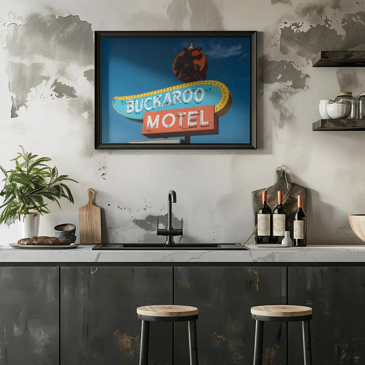 Buckaroo Motel - Stretched Canvas, Poster or Fine Art Print I Heart Wall Art
