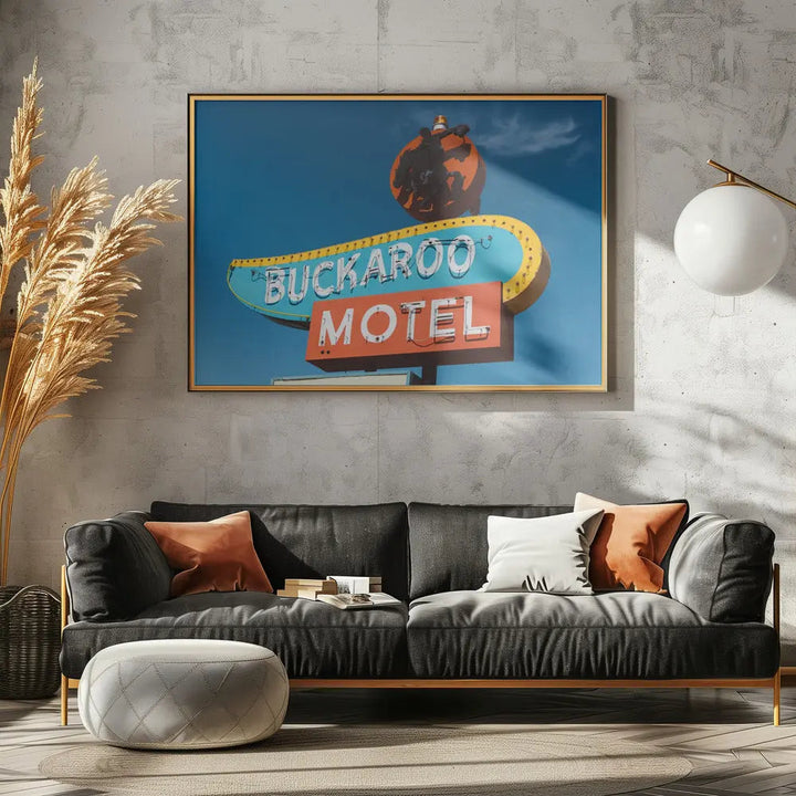 Buckaroo Motel - Stretched Canvas, Poster or Fine Art Print I Heart Wall Art