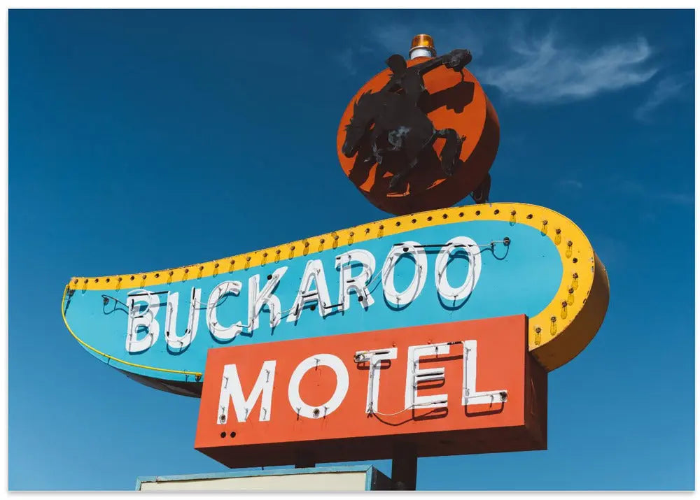 Buckaroo Motel - Stretched Canvas, Poster or Fine Art Print I Heart Wall Art
