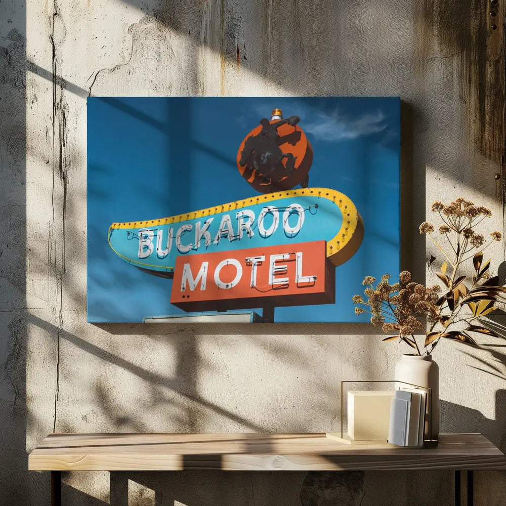 Buckaroo Motel - Stretched Canvas, Poster or Fine Art Print I Heart Wall Art