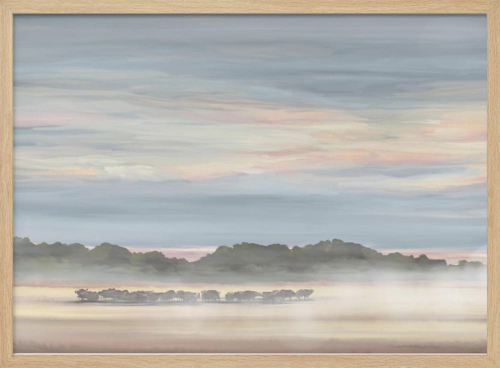 Buffalos In Botswana - Stretched Canvas, Poster or Fine Art Print - I Heart Wall Art - Poster Print, Canvas Print or Framed Art Print