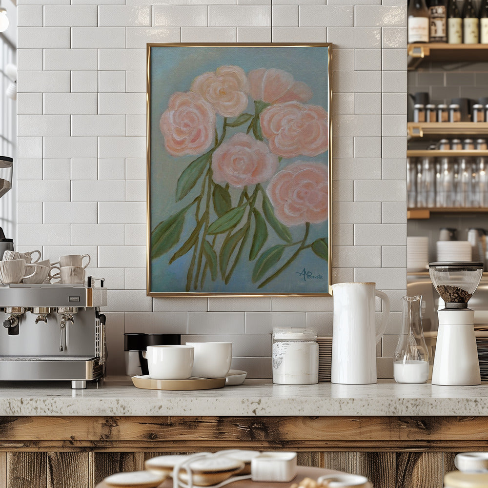 Bunch of Roses - Stretched Canvas, Poster or Fine Art Print I Heart Wall Art