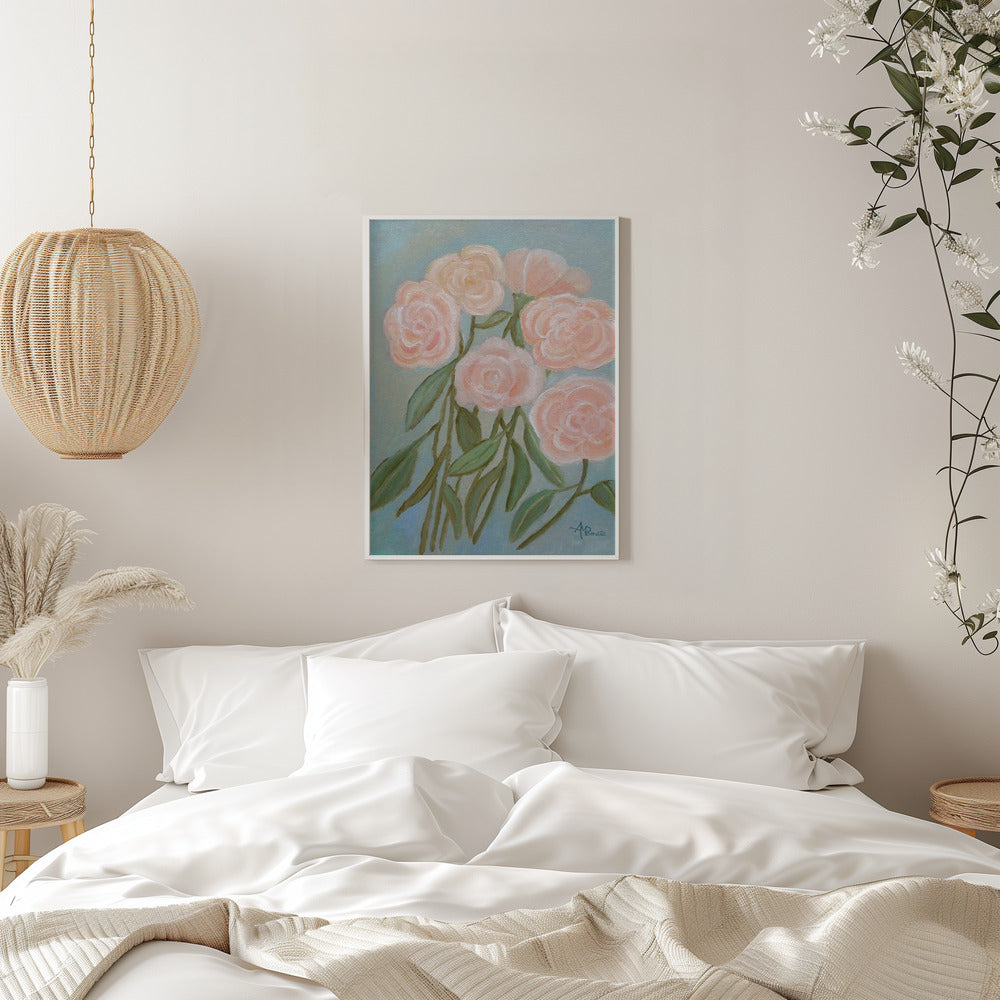 Bunch of Roses - Stretched Canvas, Poster or Fine Art Print I Heart Wall Art