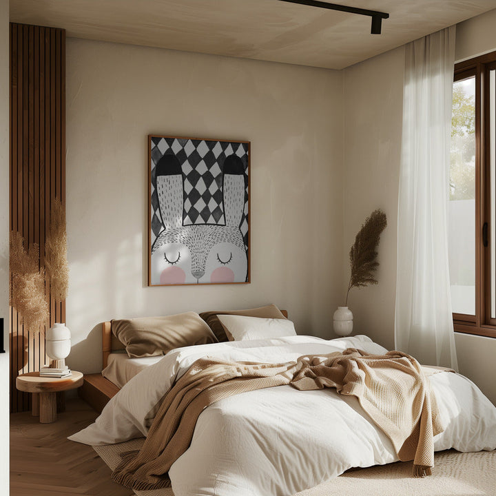 Bunny - Stretched Canvas, Poster or Fine Art Print I Heart Wall Art