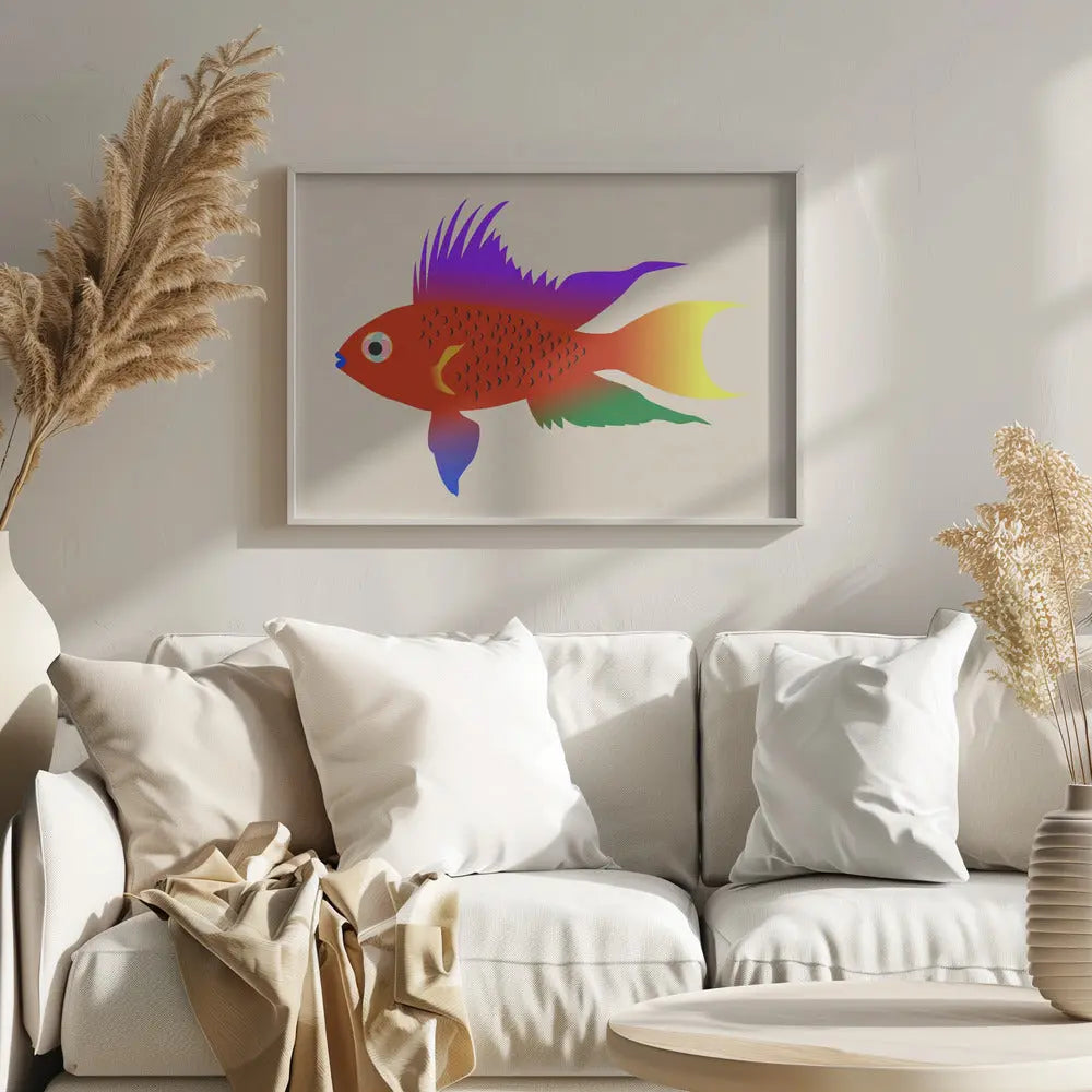 Buntbarsch Hell - Stretched Canvas, Poster or Fine Art Print I Heart Wall Art