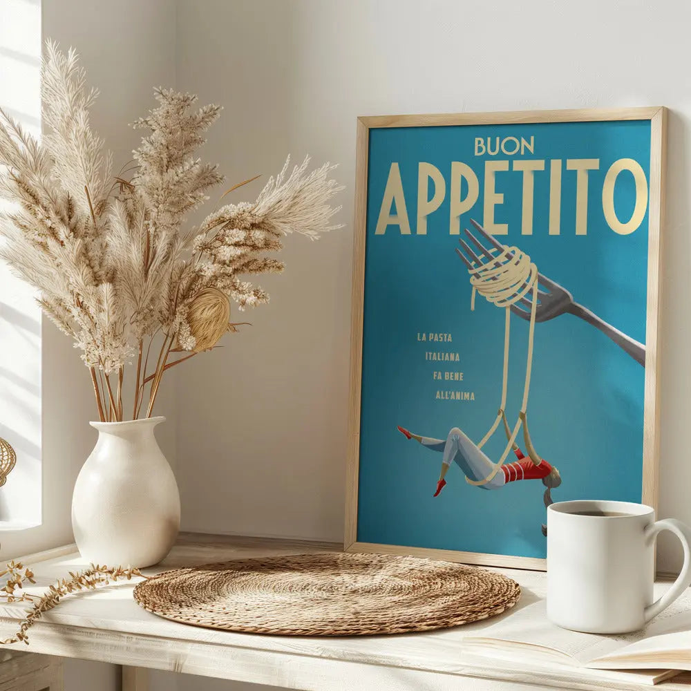 Buon Appetito - Stretched Canvas, Poster or Fine Art Print I Heart Wall Art