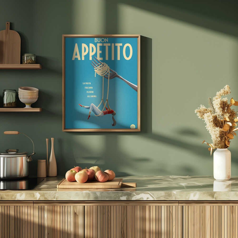 Buon Appetito - Stretched Canvas, Poster or Fine Art Print - I Heart Wall Art - Poster Print, Canvas Print or Framed Art Print