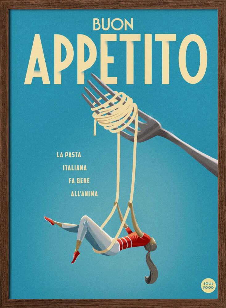 Buon Appetito - Stretched Canvas, Poster or Fine Art Print - I Heart Wall Art - Poster Print, Canvas Print or Framed Art Print