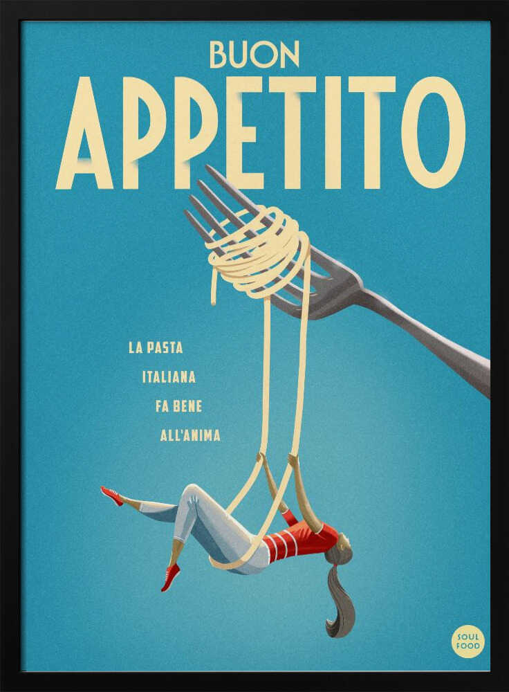Buon Appetito - Stretched Canvas, Poster or Fine Art Print - I Heart Wall Art - Poster Print, Canvas Print or Framed Art Print