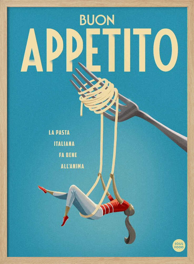 Buon Appetito - Stretched Canvas, Poster or Fine Art Print - I Heart Wall Art - Poster Print, Canvas Print or Framed Art Print