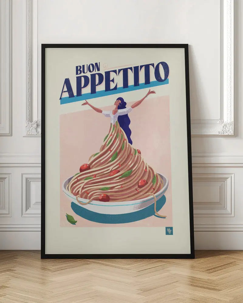 Buon Appettito - Stretched Canvas, Poster or Fine Art Print I Heart Wall Art