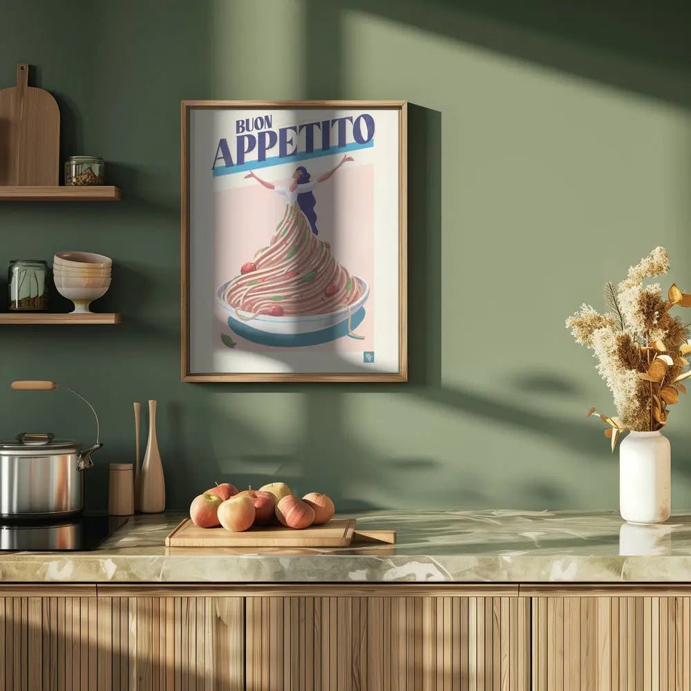 Buon Appettito - Stretched Canvas, Poster or Fine Art Print I Heart Wall Art