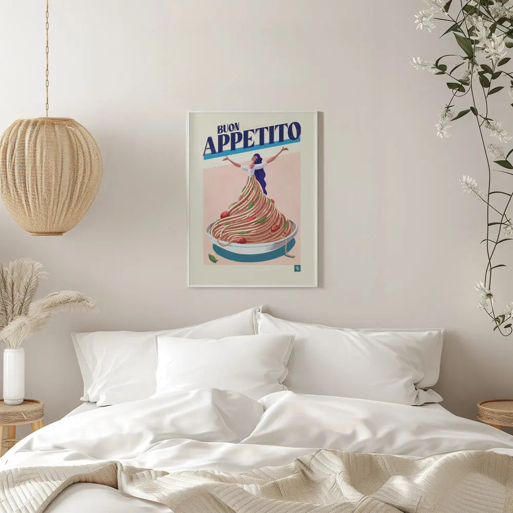 Buon Appettito - Stretched Canvas, Poster or Fine Art Print I Heart Wall Art