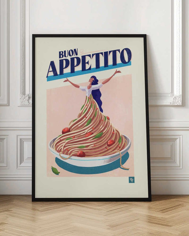 Buon Appettito - Stretched Canvas, Poster or Fine Art Print - I Heart Wall Art - Poster Print, Canvas Print or Framed Art Print