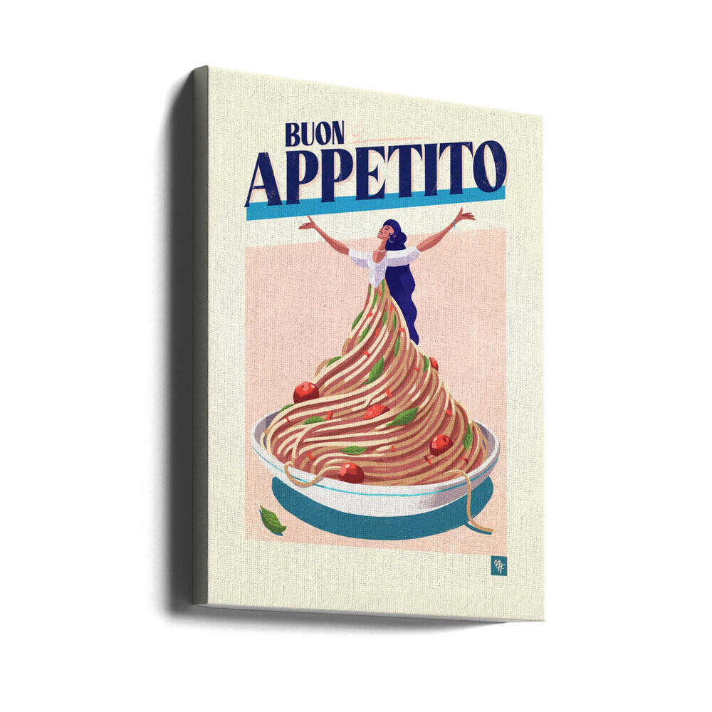 Buon Appettito - Stretched Canvas, Poster or Fine Art Print - I Heart Wall Art - Poster Print, Canvas Print or Framed Art Print