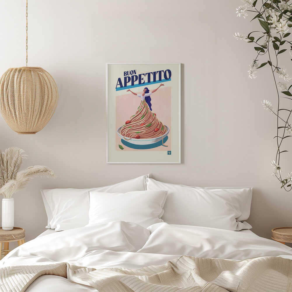 Buon Appettito - Stretched Canvas, Poster or Fine Art Print - I Heart Wall Art - Poster Print, Canvas Print or Framed Art Print