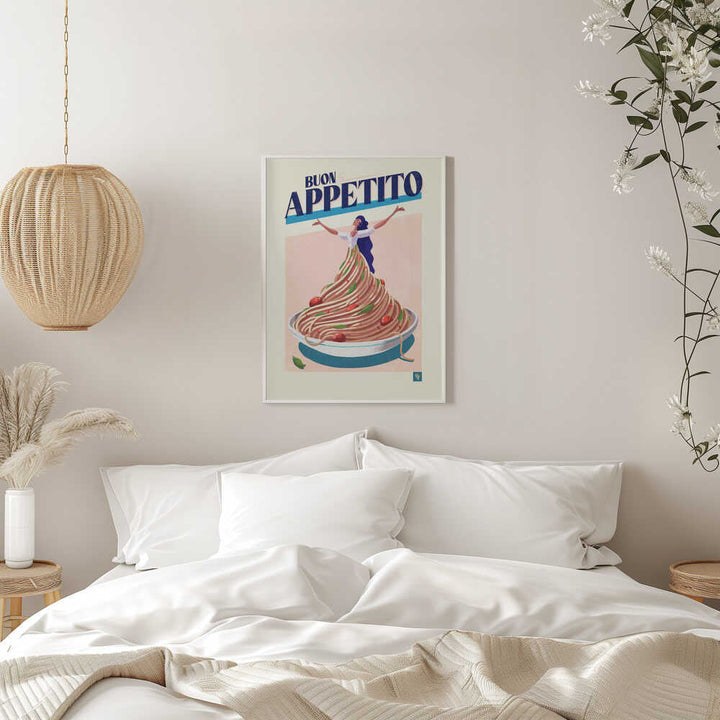 Buon Appettito - Stretched Canvas, Poster or Fine Art Print - I Heart Wall Art - Poster Print, Canvas Print or Framed Art Print