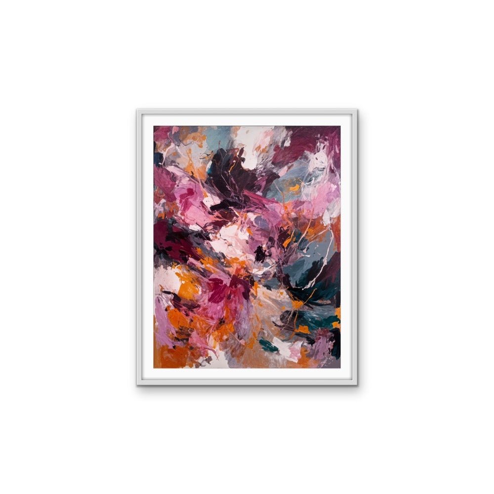 Burgundy Love - Abstract Painted Stretched Canvas or Wall Art Print - I Heart Wall Art - Poster Print, Canvas Print or Framed Art Print