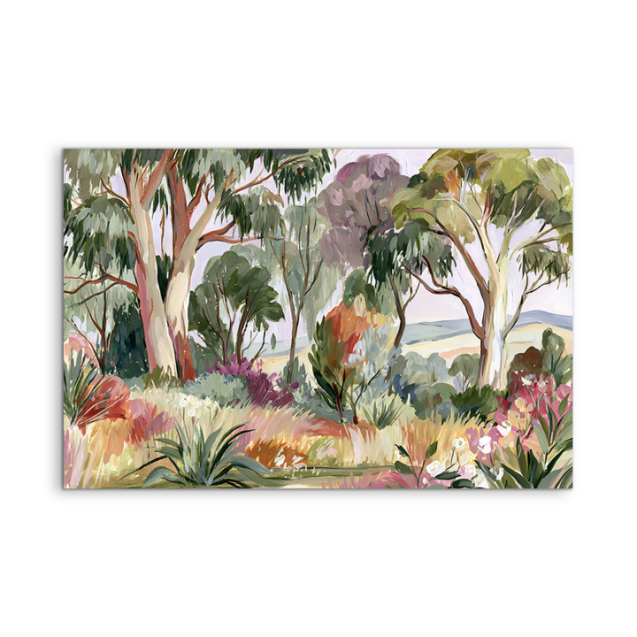 Bush Garden North Facing By IHeartStudio - Australian Eucalyptus Nature Canvas Art Print