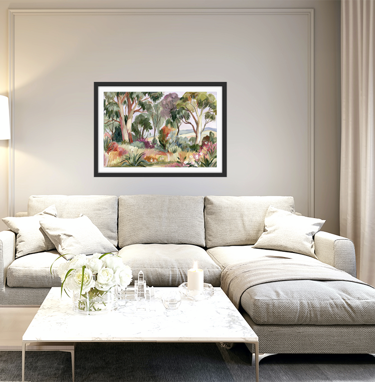 Bush Garden North Facing By IHeartStudio - Australian Eucalyptus Nature Canvas Art Print