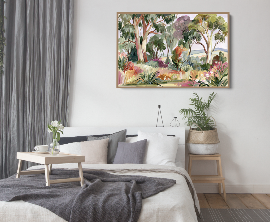 Bush Garden North Facing By IHeartStudio - Australian Eucalyptus Nature Canvas Art Print