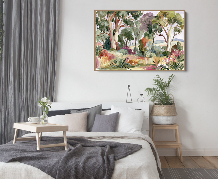 Bush Garden North Facing By IHeartStudio - Australian Eucalyptus Nature Canvas Art Print